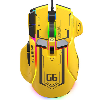 High-end Programmable Gaming Mouse Wired 12800dpi 12 keys RGB Game Mice for Windows IOS  Home Office Laptop PC