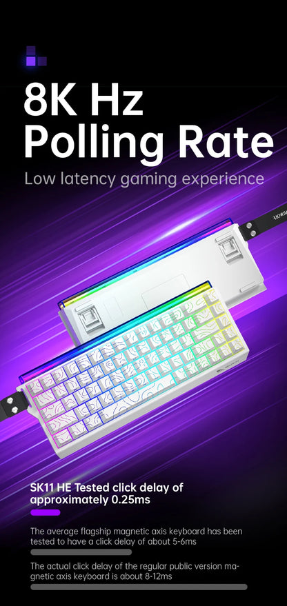 SMAILWOLF SK11 68HE Magnetic Switch Mechanical Keyboard, 68% Layout, Gaming & Esports, Rapid Trigger, 0.01mm, 8K, Wired