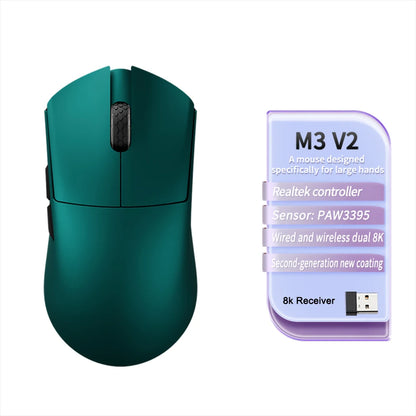 Motospeed Darmoshark M3 V2 Double 8K Gaming Mouse Bluetooth Wireless 26K DPI PAW3395 Sensor Macro Game Mouse For Laptop PC