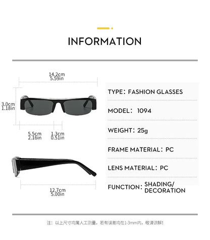 vintage small rectangle half frame black sunglasses for new fashion leopard gradient sun glasses ladies trendy driving eyewear