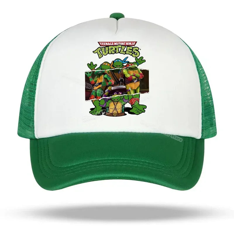 Teenage Mutant Ninja Turtles Baseball Cap Embroidered Cartoon Anime Print Hats Duck Tongue Hat Nethats Sun Visor Headgear Gifts