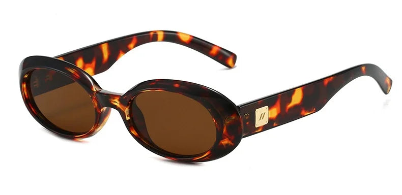 Classic Oval Sunglasses Women Men New Thick Frame Party Sunglasses Hip Hop Cool Luxury Designer Brand Eyeglasses UV400 Eyewear