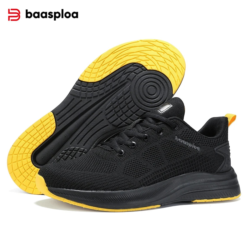 Chaussures de course Baasploa pour homme : nouvelles baskets décontractées légères en mesh, de créateur, respirantes, à lacets, pour le sport et la marche en extérieur