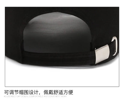 Four Seasons HatsMen Trendy Black Retro brooklyn Letter Embroidery Baseball Cotton Adjustable Casual Hat Hip Hop Sun Hats