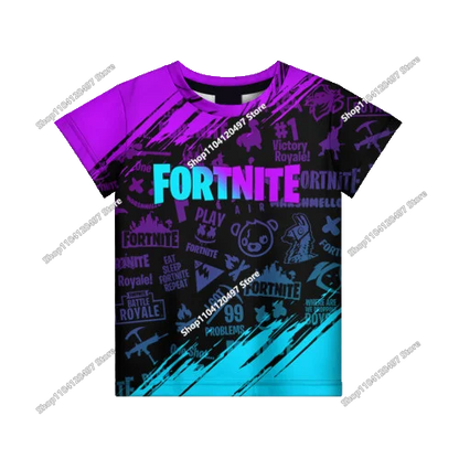 2026 Fortnite T-shirt Boys Summer Anime Game T Shirt Everyone T-Shirt Cute Tee Shirt Basic Battle Gamer Short Sleeve Man Tshirt