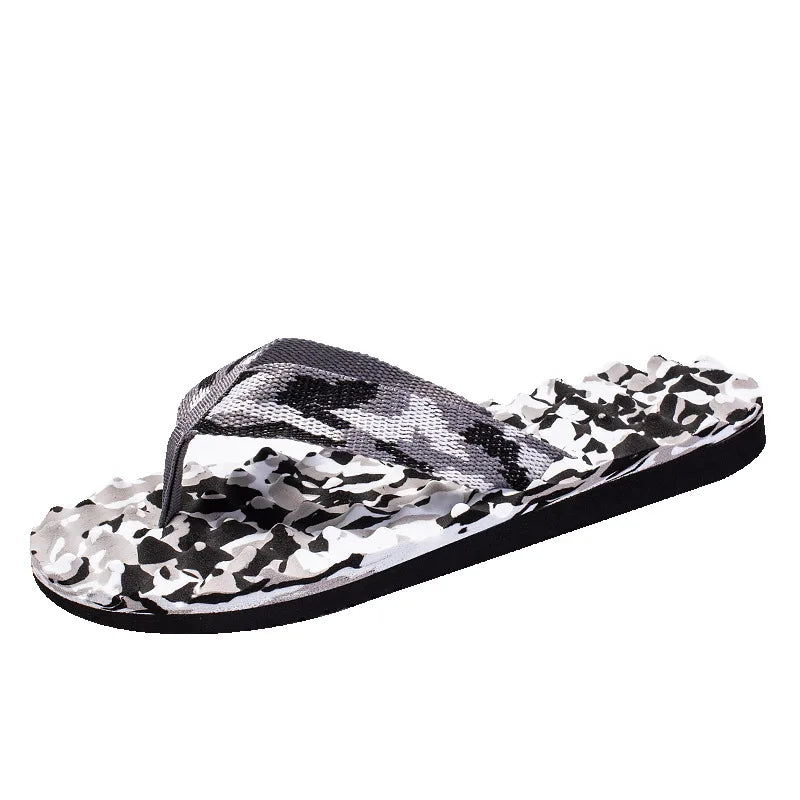 Pantoufles d'intérieur décontractées pour hommes, tongs, sandales de plage, diapositives plates coordonnantes, chaussures de maison, été