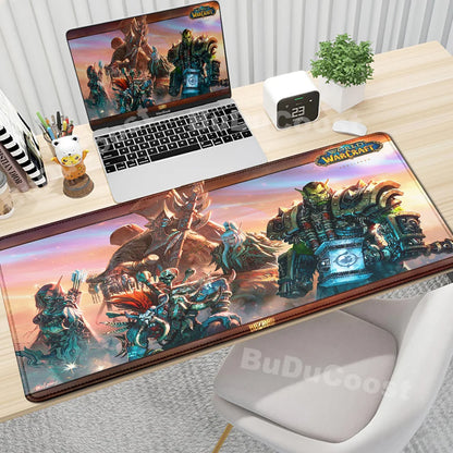 Anime World of Warcraft gaming podloga za stol, podloga za miš, računalni dodaci, XXL, zaključani rub, podloga za tipkovnicu i miša, gamerski tepih, uredske podloge