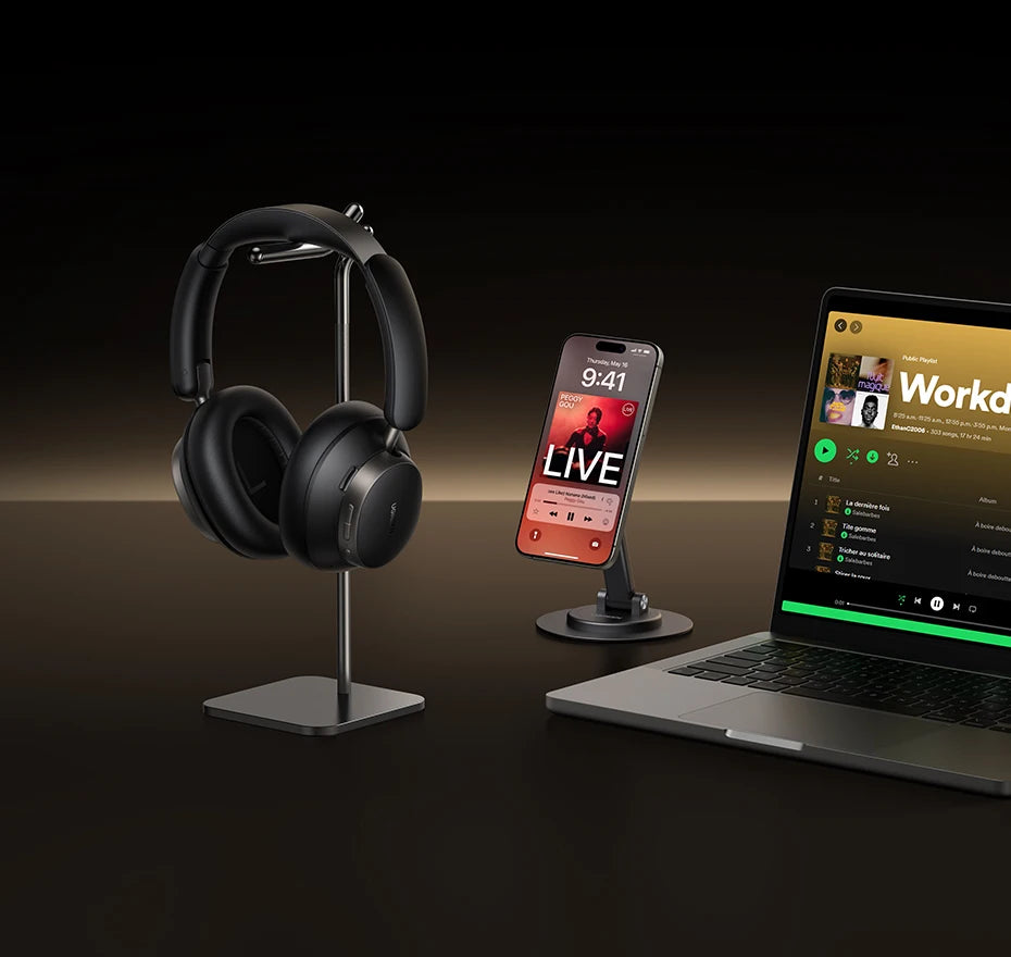 UGREEN Studio Pro Wireless ANC Headphones – 48dB Active Noise Cancelling, Hi-Res LDAC Over Ear Bluetooth Headphones, 120H Playtime Deep Bass Wireless Headset