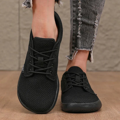 Atmungsaktive Sommer-Flachschuhe für Damen, leichte Mesh-Schuhe, bequeme Wanderschuhe, Herren-Schuhe für breite Füße, weiche Sohle, Freizeitkleidung, Barfuß