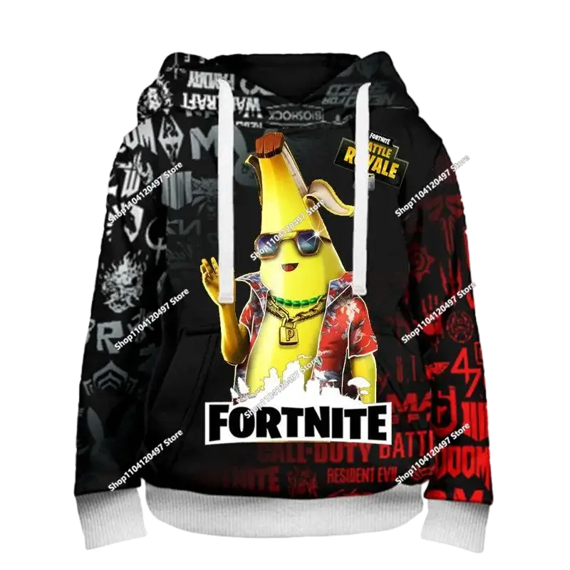 Lastenvaatteet syksyinen collegepaita T-paita huppari uusi Fortnite lasten rento asu mukavat streetwear-vaatteet