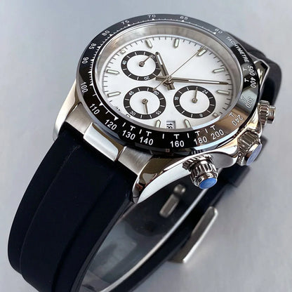 Luxuriöse VK63 Herrenuhr mit Quarzwerk, Business-Chronograph, 39mm, Stahl/Roségold, Datum, leuchtendes Zifferblatt, voll funktionsfähiger Chronograph