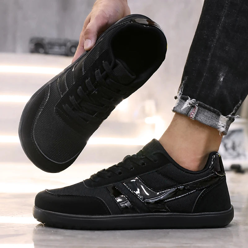 Pánské tenisky s širokou špičkou Barefoot Shoes, minimalistické, prodyšné a pohodlné boty na venkovní chůzi, sportovní ležérní modré boty 2025
