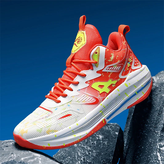Chaussures de basket-ball pour hommes, respirantes, avec amorti, antidérapantes, résistantes à l'usure, chaussures de course, chaussures de sport pour entraînement en salle de sport, baskets de basket-ball pour hommes.