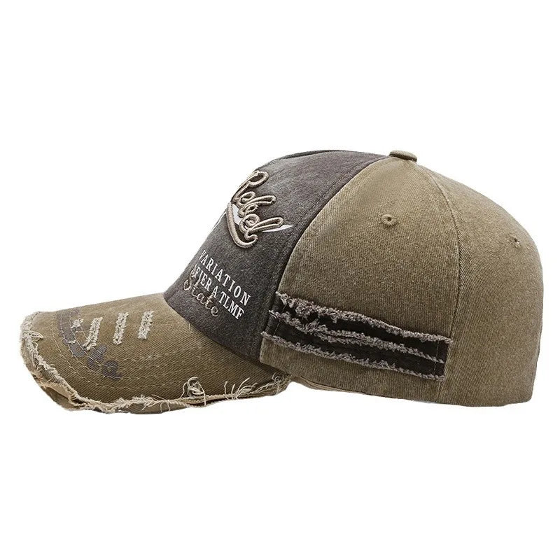 Nuovo cappellino da baseball da uomo in cotone lavato, stile retrò, per tutte le stagioni, cappello sportivo da outdoor da uomo, accessorio maschile