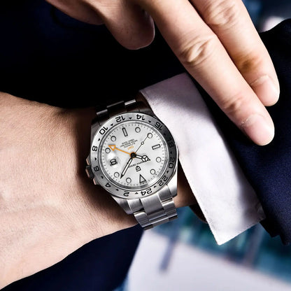 PAGANI DESIGN 2026 New Automatic Machinery Men's Watch GMT DG5833 Stainless Steel Sapphire Crystal 10 Bar Waterproof Watch