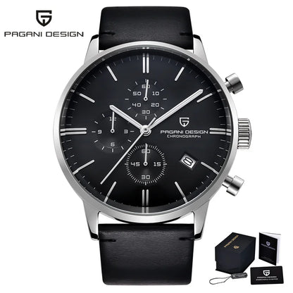 PAGANI DESIGN New 2720K Men Watch VK67 Quartz Wristwatch Multi functional Chronograph Sapphire Glass Waterproof Clock Watch Gift