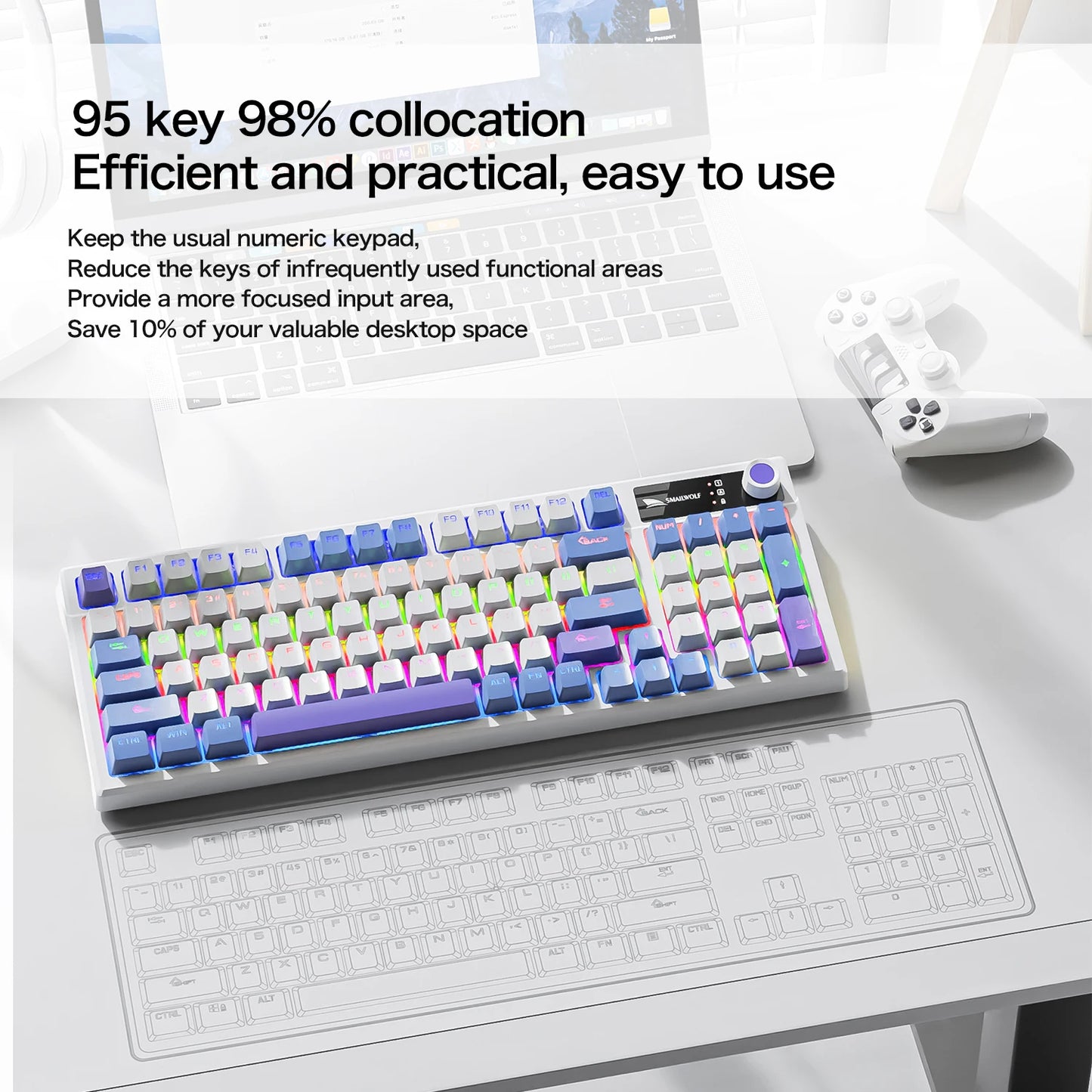 SMAILWOL SK15 Wired mechanical keyboard Hot plug support Arabic Russian Korean Thai Spanish E-sports games