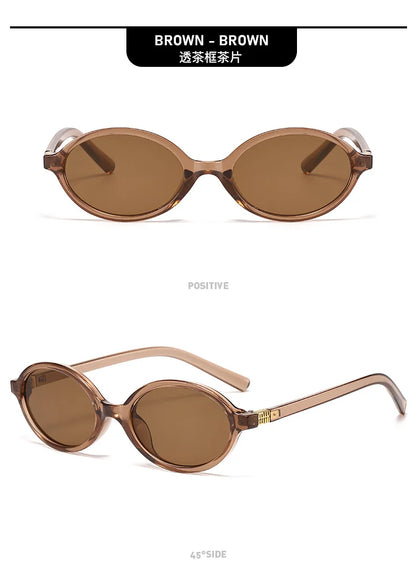 Small Fashion Oval Leopard Sunglasses Women Lovely Ins No Makeup Anti Blue Light Glasses Cute Decorative Computer Glasses 선글라