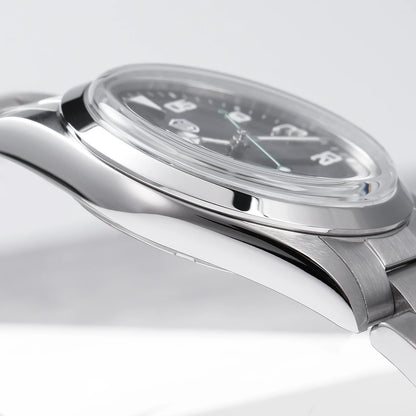 Relógio Watchdives WD1016 V3 37mm com movimento VH31 Sweep em aço inoxidável, safira de luxo, impermeável 100m, relógio para homem com caixa de oferta