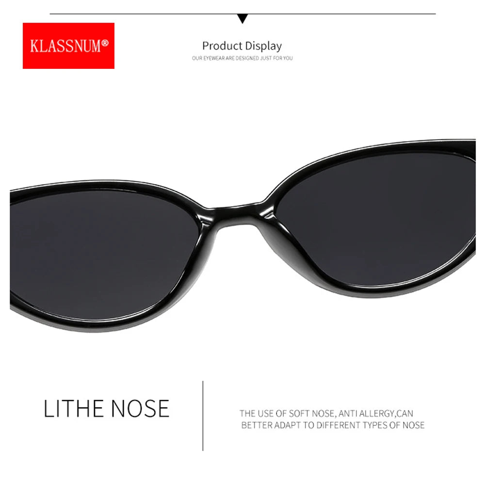 KLASSNUM Burgundy Red Sunglasses Women Cat Eye Frame 2026 Trendy Sun Glasses Shades Female Luxury Brand Designe Unisex Eyewear