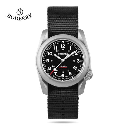 Boderry Field Watches Bronze Case Automatic Mechanical VOYAGER Watch Men's 100M Waterproof Clock Military Top Brand Wristwatch