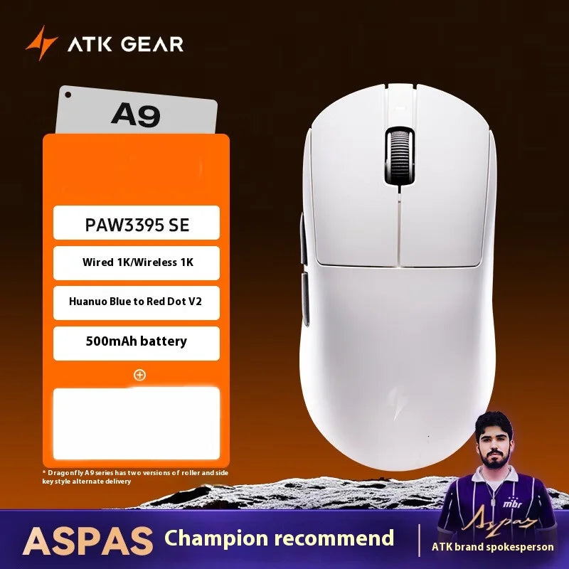 ATK A9 Plus Gaming-Maus kabellos A9/A9 SE/A9 Pro Tri-Mode 8K Gaming-Maus leicht A9 Ultimate E-Sports PC-Geschenk individuell angepasst