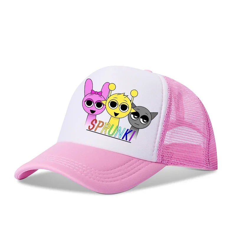 Sprunkis Baseball Caps Boys Casuals Hats Game Figure Printed Women Man Sports Sun Hat Adjustable Peaked Cap Bonnets Girls Gifts