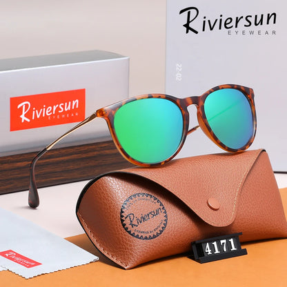 Trendy Cat Eyes Frame Polarized Sunglasses Alloy Design UV400 Travel Glasses For Women Men Driving Eyewear