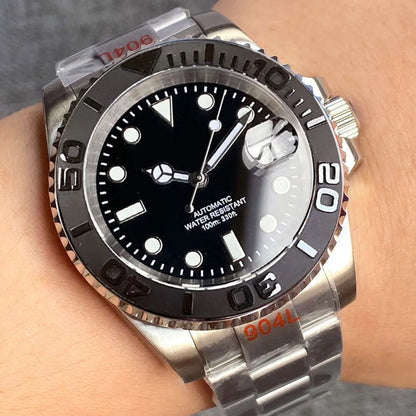 Reloj automático para hombre Miyota8215 resistente al agua 200m, reloj de buceo 40mm, movimiento mecánico, luminoso, correa Jubilee y hebilla Glide Lock