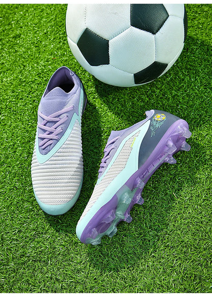 Nouvelles chaussures de football pour hommes, chaussures de sport d'extérieur, chaussures de football pour garçons, respirantes, confortables, crampons longs, chaussures d'entraînement pour adultes, antidérapantes