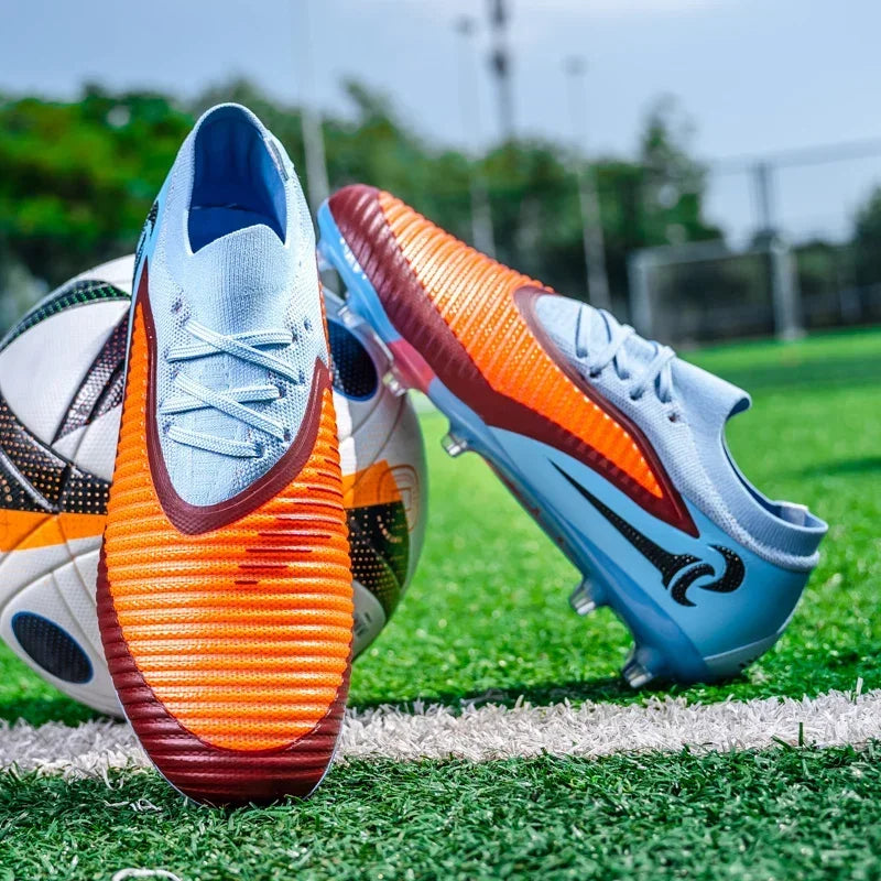 New Men Football Boots Match Adult Outdoor Sport Training Cleats Soccer Shoes Boys Long Spikes Breathable Non Slip Comfortable