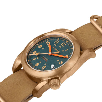 Boderry Field Watches Bronze Case Automatic Mechanical VOYAGER Watch Men's 100M Waterproof Clock Military Top Brand Wristwatch