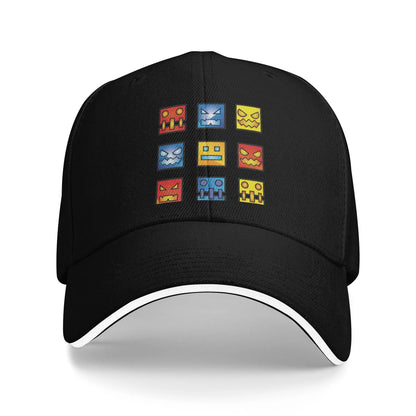 Geometria, Cubo da gioco, Dash, Cappellini da baseball, Hip Hop, Extreme, Demon, Cappellino da sandwich, Stile unisex, Cappellino regolabile, Cappellino da papà, Corsa, Golf