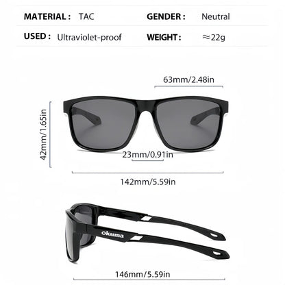 Okum fashion polarized glasses UV400, anti UV, anti glare, strong light, suitable for cycling, driving, fishing, etc