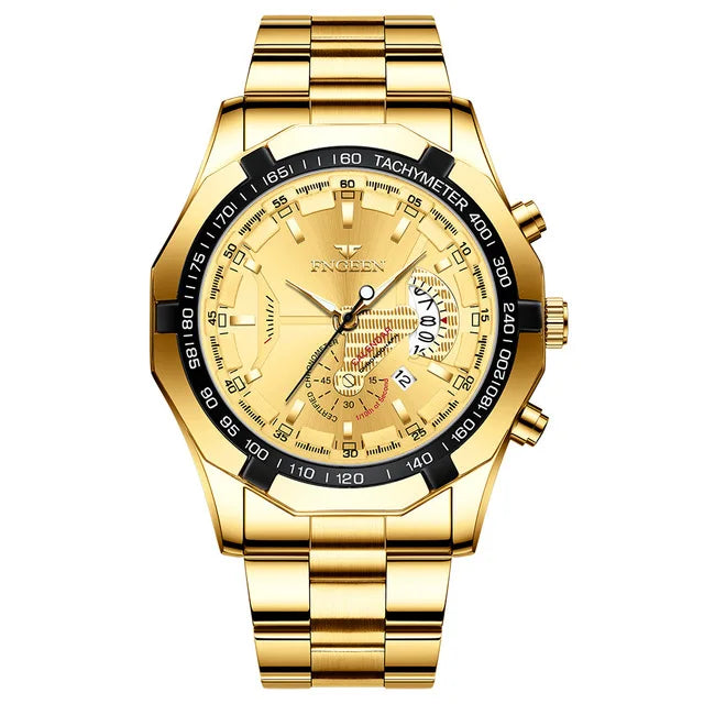Montre-bracelet pour homme, style militaire, décontracté ou sportif, à quartz, de marque prestigieuse, en acier intégral, étanche