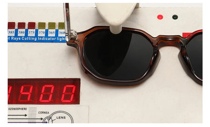 SHAUNA New Polygon Square Men Polarized Sunglasses Retro Rivets Women Blue Green Shades UV400