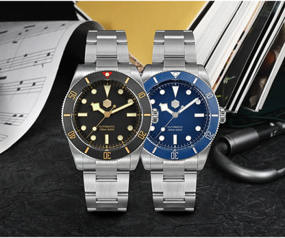 San Martin New 37mm BB54 Vintage Diver Watch ST2130 Automatic Mechanical Men Wristwatch Sapphire Luminous Waterproof 200m SN0138