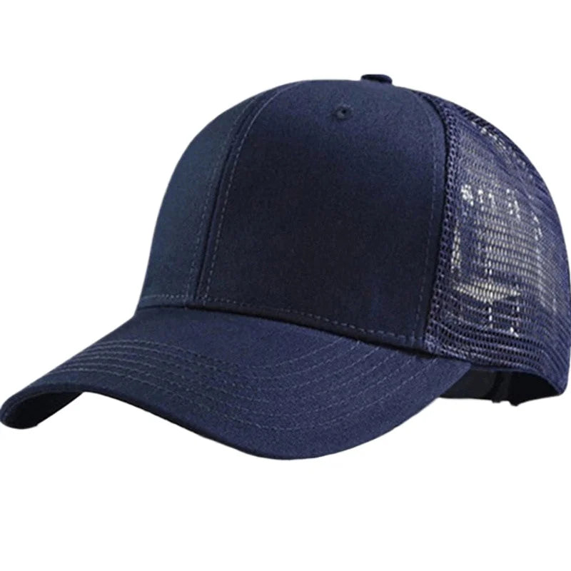 Șapcă de baseball cu plasă, mărime mare (65-70 cm), pentru circumferința capului mare – șepci de vară pentru bărbați, respirabile, de protecție solară