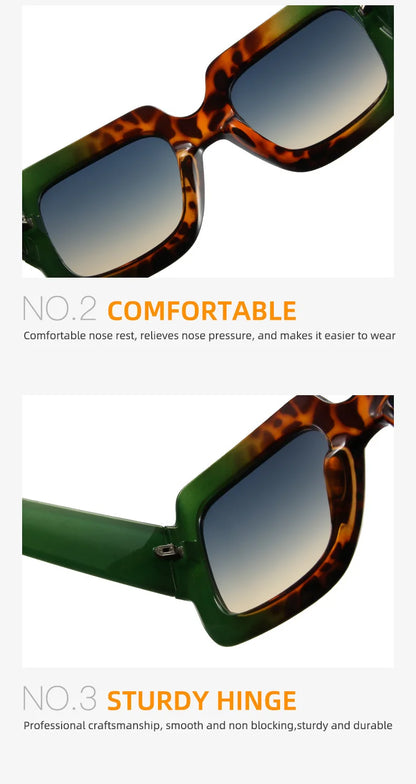 Fashion Women Oversize Sunglasses Gradient Retro Luxury Brand Designer Square Sun Glasses Female Trending Shades UV400 Eyeglas