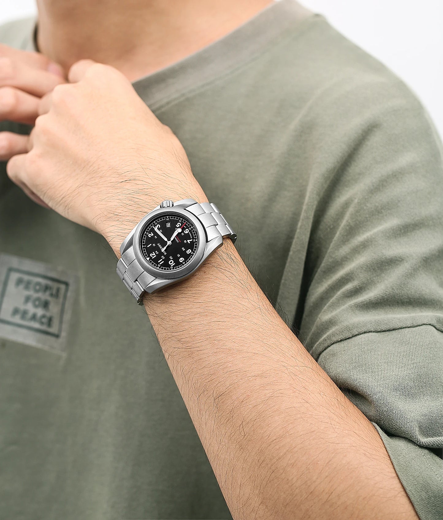 Boderry Field Watches Bronze Case Automatic Mechanical VOYAGER Watch Men's 100M Waterproof Clock Military Top Brand Wristwatch