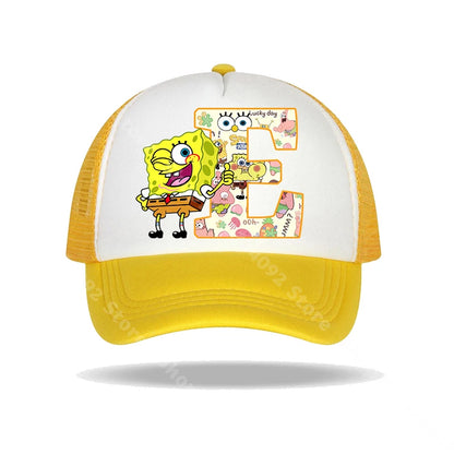 SpongeBob SquarePanted Baseball Cap Kids Adults Letter Print Sun Hats Anime Cartoon Adjustable Peaked Caps Summer Casual Hat New