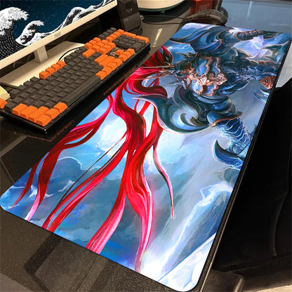 Mousepad Final Fantasy Mouse Pad Gamer Office Accessories for Big Desk Mat Gaming Keyboard Mats Xxl Large Mause Carpet 900x400mm