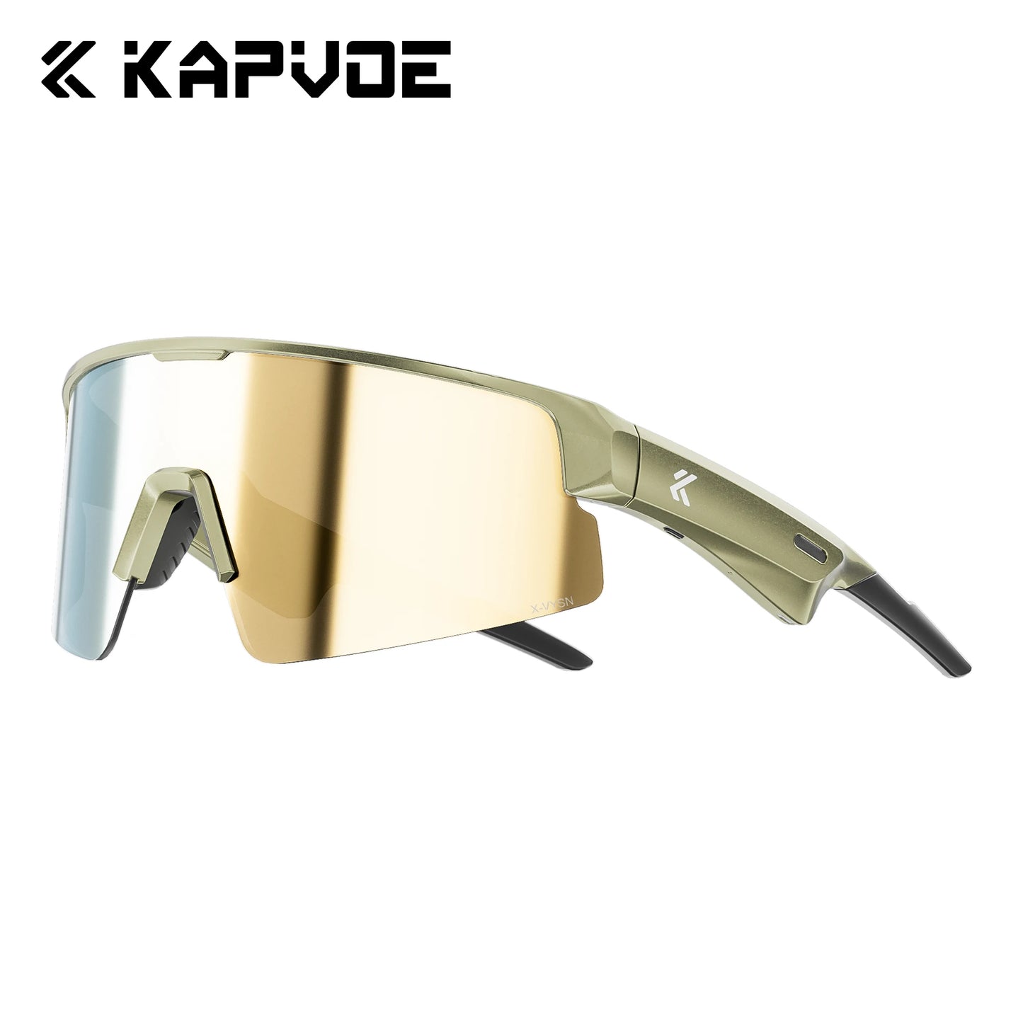Kapvoe Bluetooth Sunglasses Smart Cycling Glasses Wireless UV400 Protection Goggles Telephone MP3 Sports Cycling Glasses Men