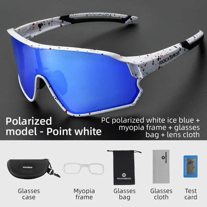 ROCKBROS Polarized Sunglasses, Sports Protection Glasses, Bicycle Eyewear, Outdoor Hiking, Camping, Golf, Cycling Goggles, UV400