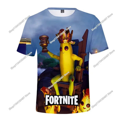 Коледна 3D тениска Fortnite Tees Battle Royale, стрийтуеър за деца, Victory Game, мъже и жени, Harajuku тениска, тийнейджърски дрехи