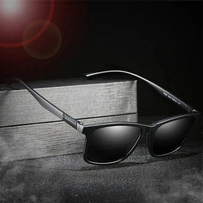 Luxury Men Sunglasses Fashion Vintage Square Ultra Light TR90 Frame Driving Fishing Sun Glasses For Man Eyewear