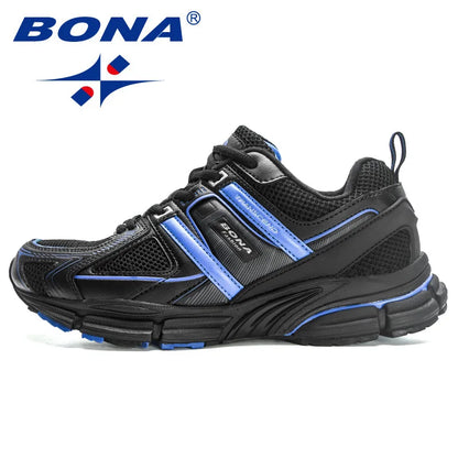 BONA 2023 New Designers Light Running Jogging Mesh Shoes Breathable Comfortable Men Sneakers Casual Outdoor Sport Shoes Man Mesh