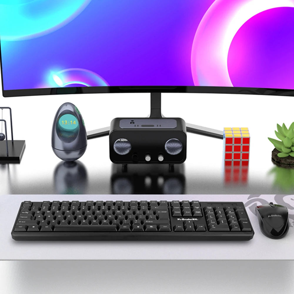 Nuevo teclado USB con cable para PC, ordenador portátil, con ratón óptico con cable para Windows, Mac OS, ordenador de escritorio y laptop PC