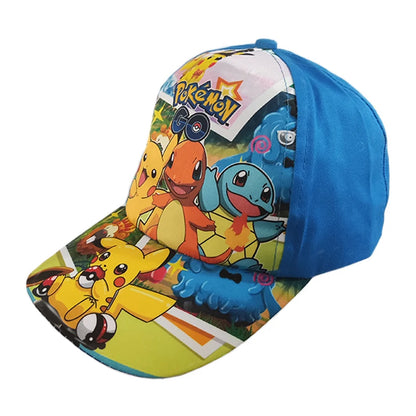 Pokemon Baseball Cap Pikachu Hat Pokemon Cosplay Hip Hop Cap for Girl Boy Children kids Anime Figures Toy Gift Cartoon Hat