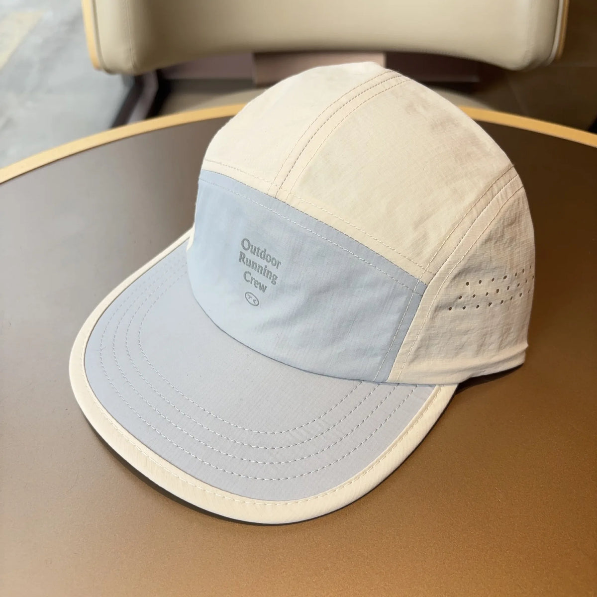 5-panels löparkeps för män och kvinnor, lätt, snabbtorkande nylonkeps för utomhussport, andningsbar, baseballkeps med platt skärm
